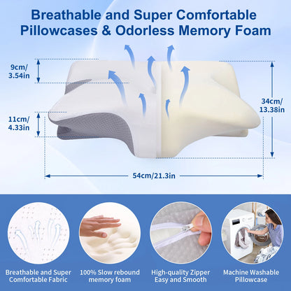 Ergonomic Memory Foam Pillow for Pain Relief - Pulatree